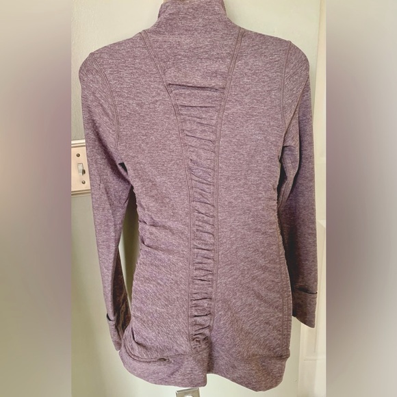 Lululemon Cypress Kiss Partial Zip Fall Ruched Jacket Top Purple Women’s 4 S - Picture 2 of 5